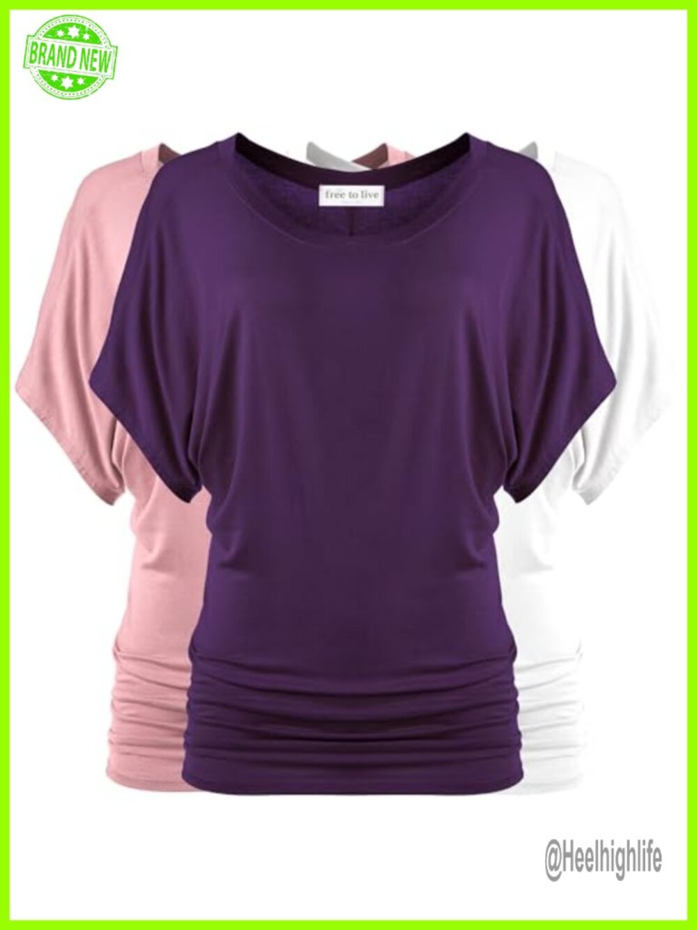 3 Pack Dolman Sleeve Tunic Tops Women Business Casual Short Sleeve Shirts